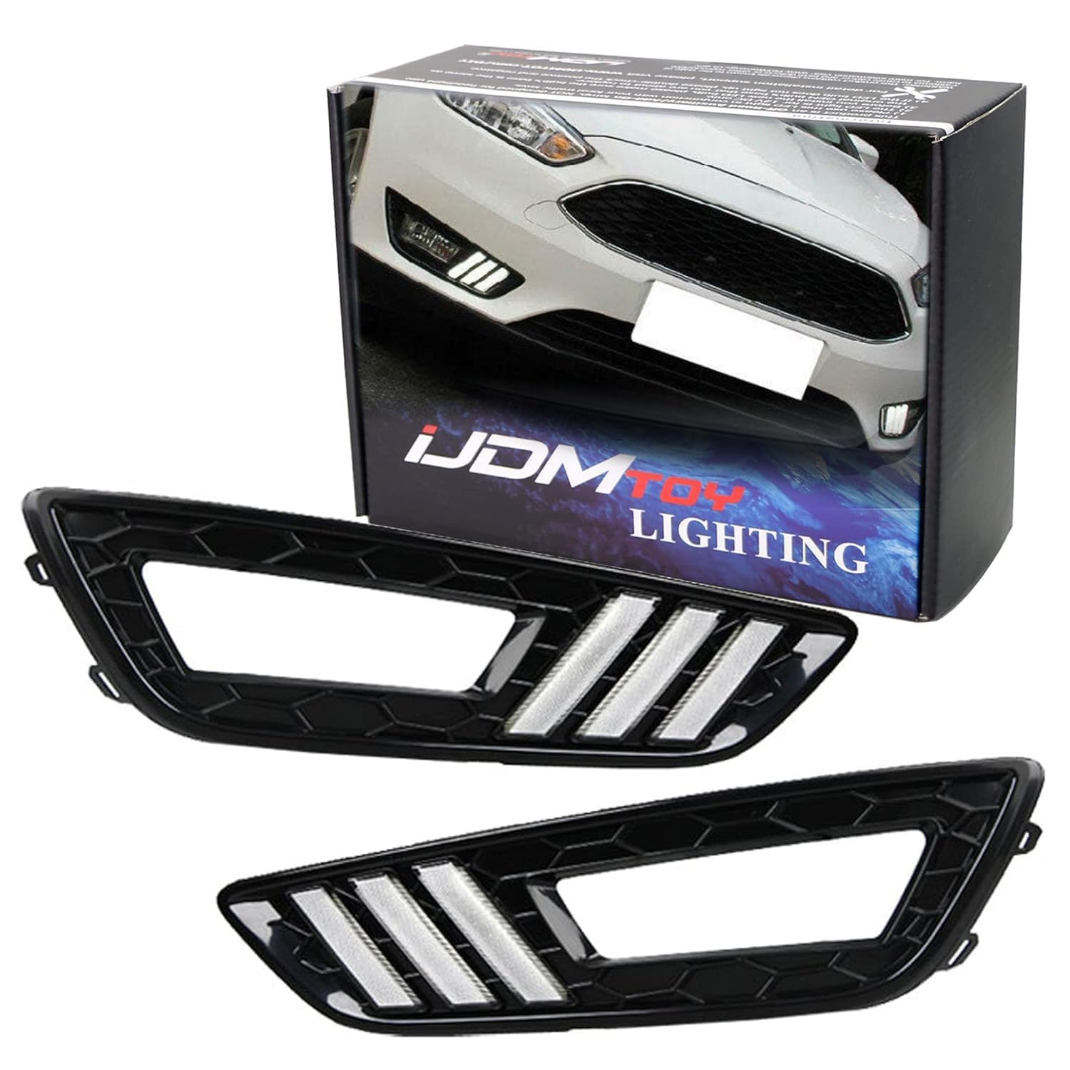 Amazon.com: iJDMTOY Fog Bezel Replace /// Style Xenon White LED